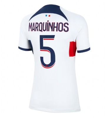 Paris Saint-Germain Marquinhos #5 Koszulka Wyjazdowych Kobiety 2023-24 Krótki Rękaw